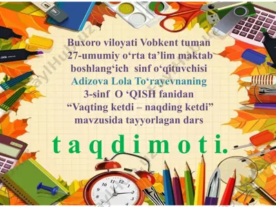 "vaqting ketdi – naqding ketdi" — PPTX