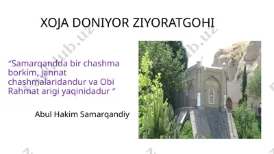 xoja doniyor ziyoratgohi — PPTX