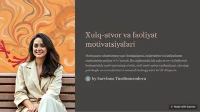xulq-atvor va faoliyat motivatsiyalari — PDF