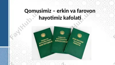 qomusimiz – erkin va farovon hayotimiz kafolati — PPTX