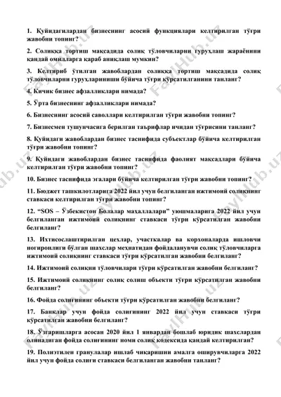 biznes asoslari — DOCX