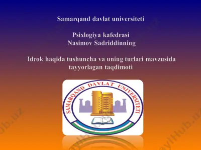 idrok haqida tushuncha — PPT