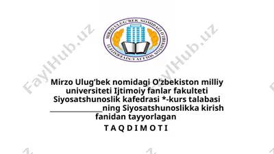 qadimgi sharq va g‘arbdagi siyosiy ta’limotlar — PPTX