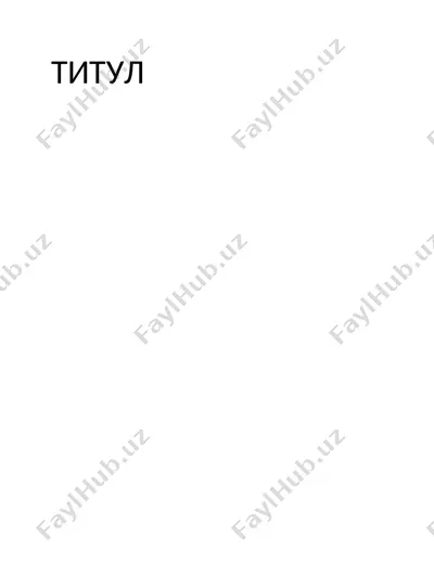 кириш карташунослик - геодезия, картографий ва кадастр — DOCX