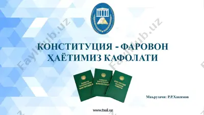 konstitutsiya - farovon hayotimiz kafolati — PDF