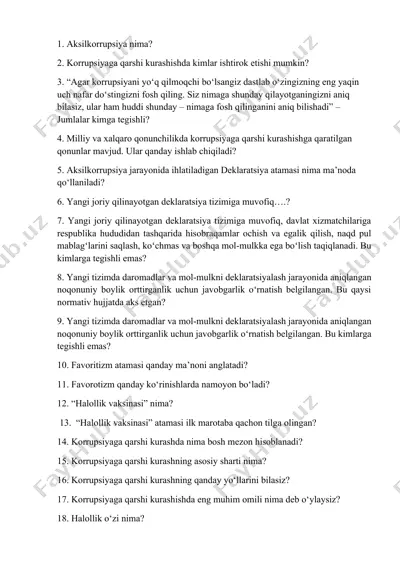 korrupsiya va unga qarshi kurash — DOCX