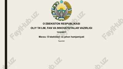 o'zbekistonvajahonhamjamiyati — PPTX