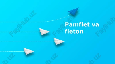 pamflet va feton: ta'rif va mohiyat — PPTX