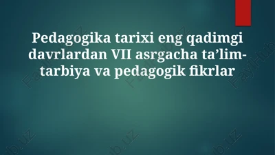 pedagogika tarixi — PPTX