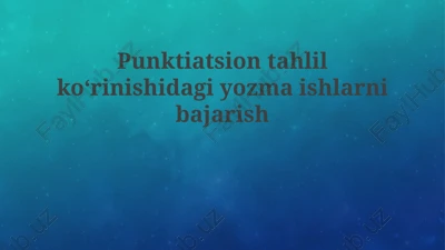 punktiatsion tahlil — PPTX