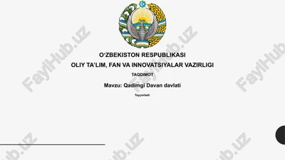 qadimgi davandavlati — PPTX
