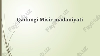 qadimgi misir madaniyati — PPTX