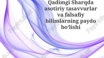 qadimgi sharq mifologiyasi va falsafasi — PPTX