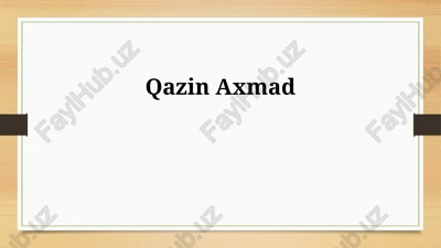 qazin ahmad — PPTX