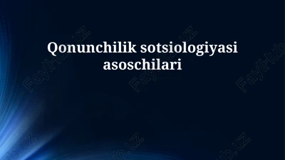 huquq sotsiologiyasining asoschilari — PPTX