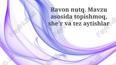 ravon nutqning sehrli olami — PPTX