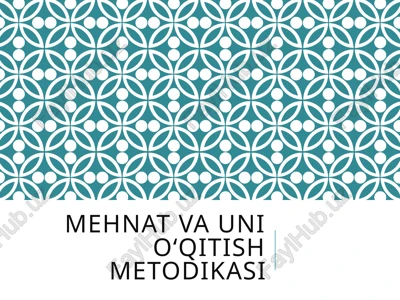 mehnat vaunio‘qitish metodikasi — PPTX