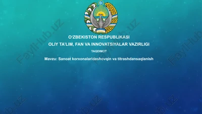 sanoatkorxonalaridashovqinvatitrashdansaqlanish — PPTX