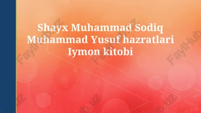iymon kitobi — PPTX