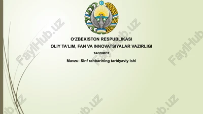 sinfrahbariningtarbiyaviyishi — PPTX