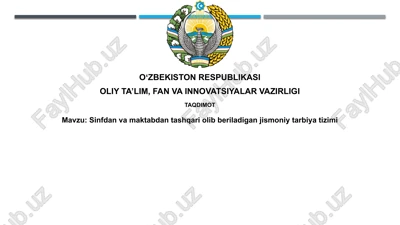 jismoniy tarbiya dasturlari — PPTX