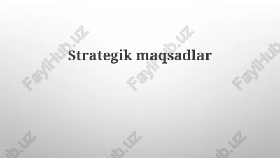 strategik maqsadlar — PPTX