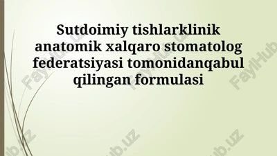 tish formulasi — PPTX