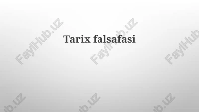 tarixfalsafasi — PPTX
