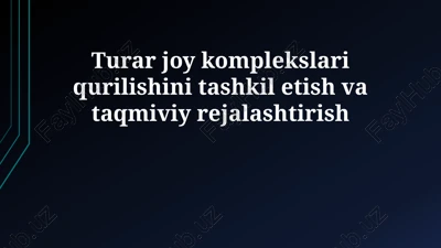 turar joy komplekslari — PPTX