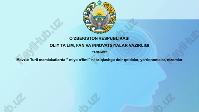 qonunchilik tarixi va klinik mezonlar — PPTX