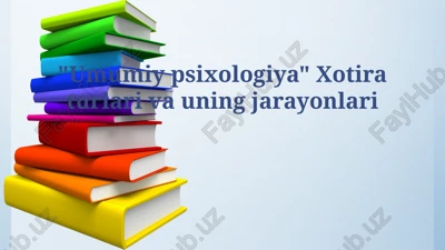 umumiy psixologiya — PPTX