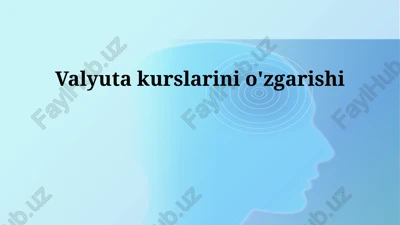 valyuta kurslari — PPTX