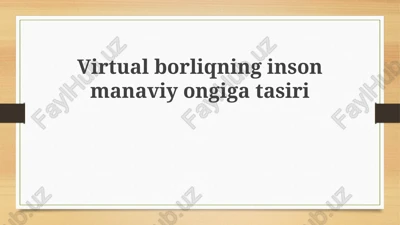 virtual voqelikninginsonmanaviyongigatasiri — PPTX