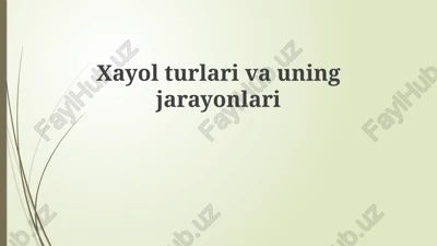 xayolturlar va uning jarayonlari — PPTX
