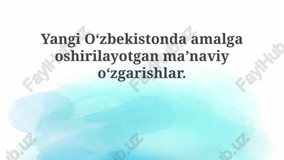 ma'naviy yangilanish — PPTX