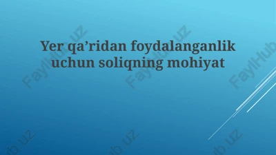 soliqning mohiyati — PPTX