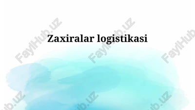 ta'minot zanjiri — PPTX