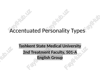 accentuated personality types — PPTX