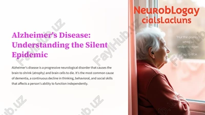 alzheimer's disease: understanding the silent epidemic — PPTX