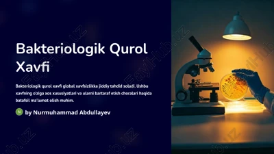 bakteriologik qurol xavfi — PPTX