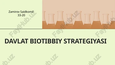 davlat biotibbiy strategiyasi — PPTX