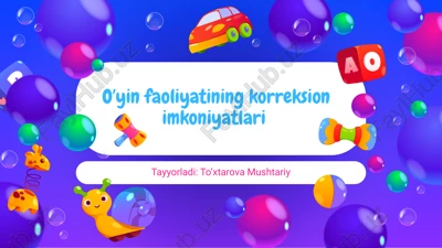 maktabgacha tarbiya yoshidagi bolalarning pedagogik-psixologik rivojlanishi — PPTX