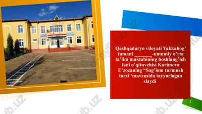 sog’lom tur mushtarzi — PPTX