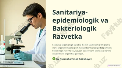 sanitariya-epidemiologik va bakteriologik razvetka — PPTX
