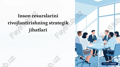 inson resurslarini rivojlantirishning strategik jihatlari — PDF