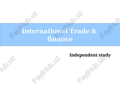 international trade & finance — PPT