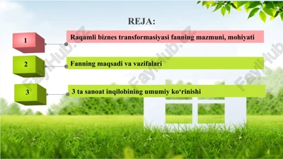 raqamli biznes transformasiyasi — PPTX