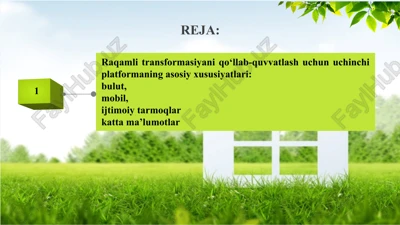 raqamli transformatsiya platformasi — PPTX