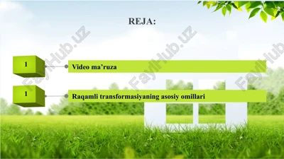 raqamli transformatsiya — PPTX