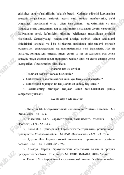 strategik maqsadlarga erishish — PDF